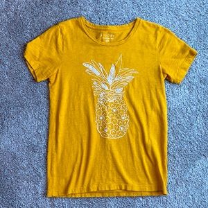 J Crew Embellished Pineapple Collector Tee, size XS.